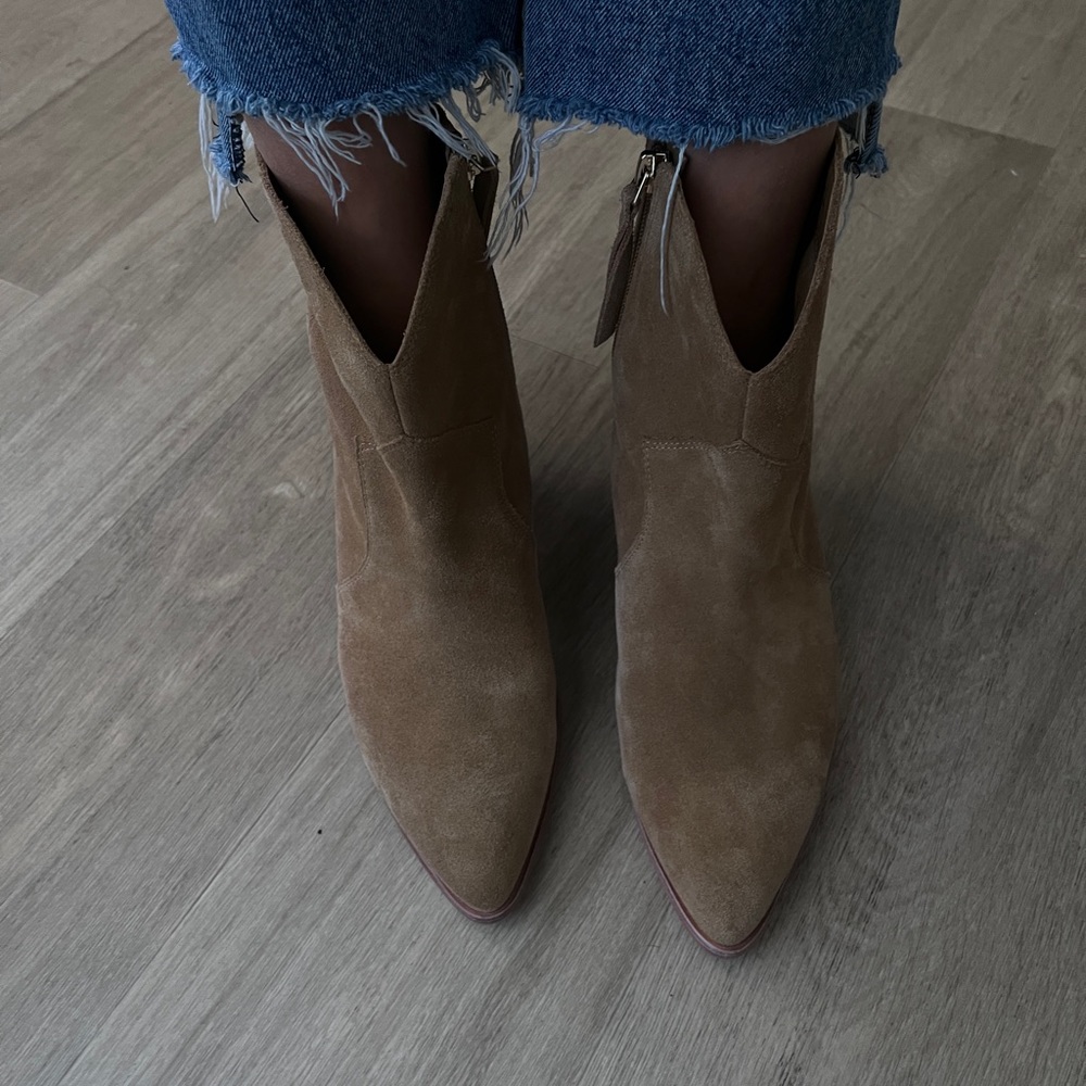 Suede booties